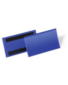 DURABLE MAGNETIC DOCUMENT POUCH 81.5 X 163MM PACK50 BLUE