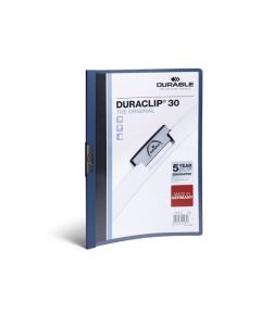 DURABLE DURACLIP DOCUMENT FILE A4 30 SHEET DARK BLUE