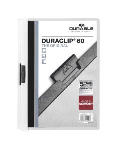 DURABLE DURACLIP DOCUMENT FILE A4 60 SHEET WHITE