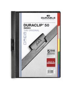 DURABLE DURACLIP INDEX FILE A4 5 TAB BLACK