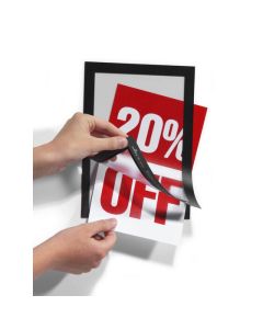 DURABLE DURAFRAME SELF-ADHESIVE SIGN HOLDER A5 BLACK PACK2
