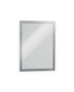 DURABLE DURAFRAME SELF-ADHESIVE SIGN HOLDER A4 SILVER PACK2