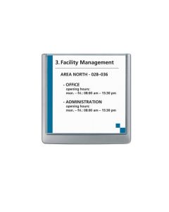 DURABLE CLICK SIGN 149 X 148.5MM GREY