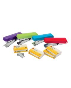 MARBIG STAPLER MINI ASSORTED 10 W/STAPLES