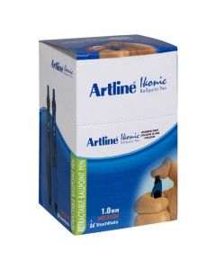 ARTLINE IKONIC 8410 BALLPOINT RETRACTABLE GRIP MEDIUM BLUE BOX50