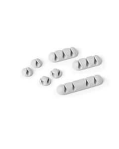 DURABLE CAVOLINE SELF-ADH CABLE CLIPS MIXED, GREY PACK7