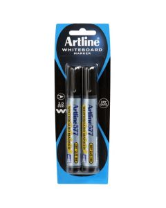 ARTLINE 577 WHITEBOARD MARKER 2 PACK BLACK HS