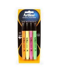 ARTLINE SUPREME HIGHLIGHTER ASSORTED 4 PACK