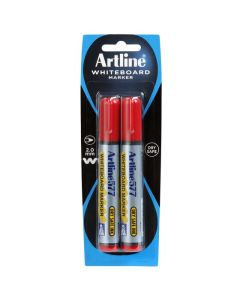 ARTLINE 577 WHITEBOARD MARKER 2 PACK RED HS