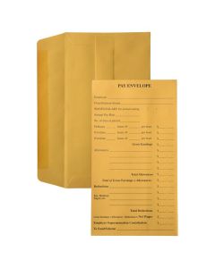 CUMBERLAND PAY ENVELOPE 85GSM 90 X 165MM GOLD PACK100