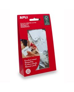 APLI HANDWRITING STRUNG TICKETS 07011 22X35MM WHITE BAG 100