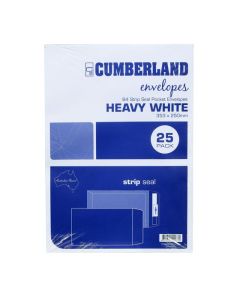 CUMBERLAND STRIP SEAL POCKET ENVELOPE100GSM B4 353 X 250MM WHITE