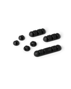 DURABLE CAVOLINE SELF-ADH CABLE CLIPS MIXED, GRAPHITE PACK7