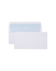 CUMBERLAND SELF SEAL SECRETIVE ENVELOPE 80GSM DLX 120 X 235MM WHITE BOX500