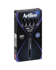 ARTLINE FLOW RETRACTABLE PEN BLACK