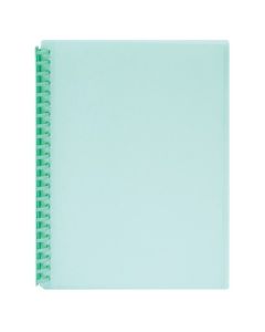 MARBIG CLEARVIEW REFILLABLE DISPLAY BOOK 20 POCKET PASTEL GREEN
