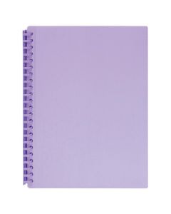 MARBIG CLEARVIEW REFILLABLE DISPLAY BOOK 20 POCKET PASTEL PURPLE