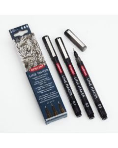 DERWENT LINE MARKER BLACK PK3