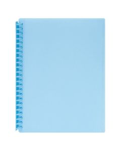 MARBIG CLEARVIEW REFILLABLE DISPLAY BOOK 20 POCKET PASTEL BLUE