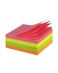 MARBIG NOTES BRILLIANT CUBE 75X75MM BRILLIANT ASSORTED COLOURS