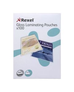 REXEL LAMINATING POUCH A4 100 MICRON PACK 100