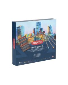 DERWENT PROCOLOUR PENCIL WOODEN BOX 48