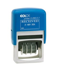 COLOP S260/L1 DATER 4MM RECEIVED RED/BLUE