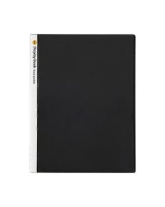 MARBIG NON-REFILLABLE DISPLAY BOOK 20 POCKET INSERT COVER BLACK