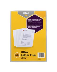 MARBIG LETTER FILE A4 ULTRA CLEAR PACK10