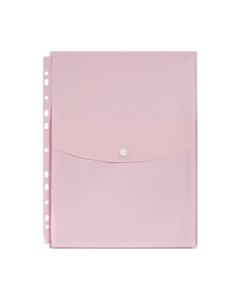 MARBIG BINDER WALLET A4 TOP OPEN PASTEL PINK