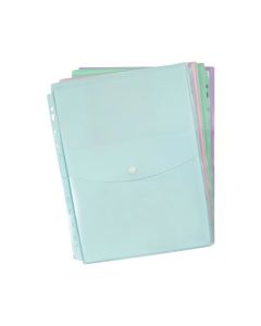 MARBIG BINDER WALLET A4 TOP OPEN PASTEL ASSORTED