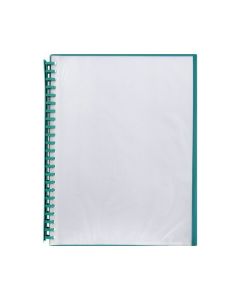 MARBIG REFILLABLE DISPLAY BOOK 20 POCKET CLEAR/GREEN