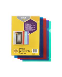 MARBIG LETTER FILE A4 ULTRA ASSORTED PACK10