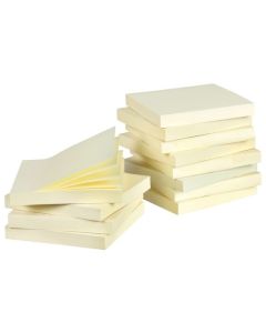 MARBIG NOTES 75X75MM YELLOW PACK 12