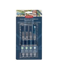 DERWENT WATERBRUSH PUSH BUTTON ASSORTED PK4