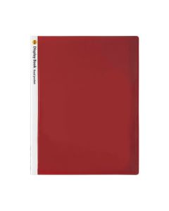 MARBIG NON-REFILLABLE DISPLAY BOOK 20 POCKET INSERT COVER RED