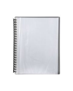 MARBIG REFILLABLE DISPLAY BOOK 20 POCKET CLEAR/GREY