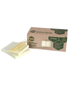 MARBIG NOTES ENVIRO 75X75MM YELLOW 12PACK ENVIRO 75X75MM YELLOW 12PACK