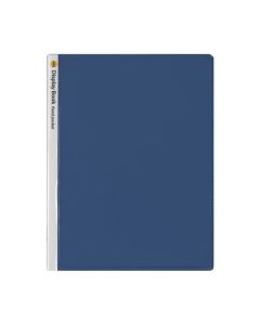 MARBIG NON-REFILLABLE DISPLAY BOOK 20 POCKET INSERT COVER BLUE