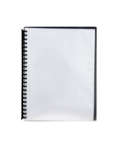 MARBIG REFILLABLE DISPLAY BOOK 20 POCKET CLEAR/BLACK