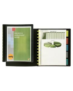MARBIG KWIK ZIP REFILLABLE DISPLAY BOOK A4 INSERT COVER & 5 DIVIDERS