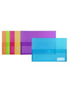 MARBIG POLYPICK FOOLSCAP DOCUMENT WALLET ASSORTED COLOURS