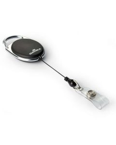 DURABLE NAME BADGE REEL STYLE 80CM BLACK PACK 1