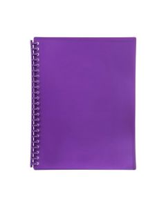 MARBIG REFILLABLE DISPLAY BOOK 20 POCKET TRANSLUCENT PURPLE