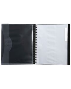 MARBIG PROFESSIONAL REFILLABLE DISPLAY BOOK 20 POCKET BLACK WITH WALLET
