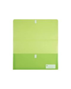 MARBIG POLYPICK FOOLSCAP DOCUMENT WALLET LIME