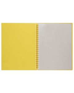 MARBIG REFILLABLE DISPLAY BOOK 20 POCKET TRANSLUCENT YELLOW
