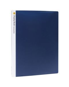 MARBIG NON-REFILLABLE DISPLAY BOOK A4 40 POCKET NAVY BLUE