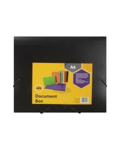 MARBIG DOCUMENT BOX A4 BLACK