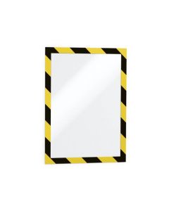DURABLE DURAFRAME SECURITY SELF-ADHESIVE A4 YW/BLK PACK 2